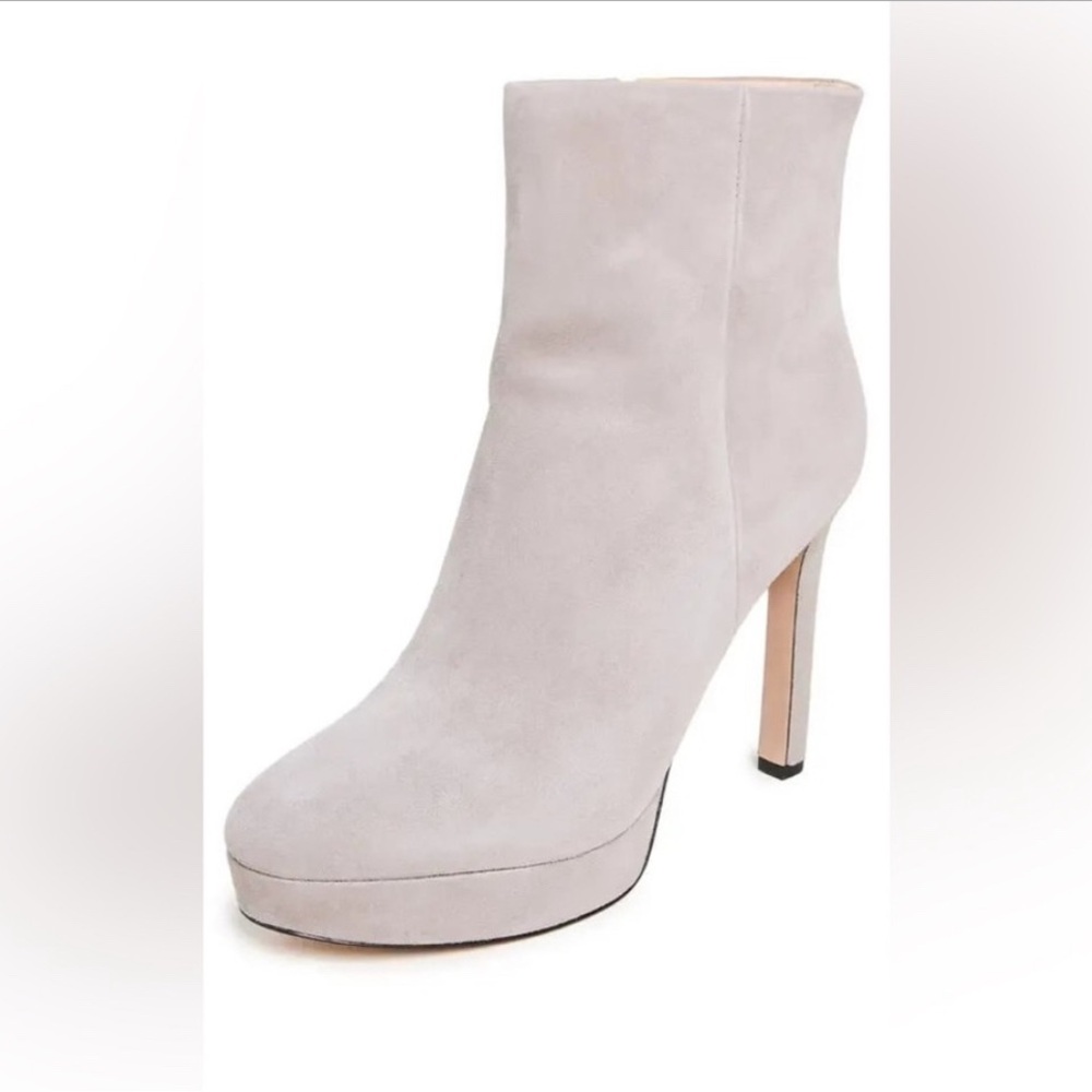 VERONICA BEARD Dali Platform Taupe Suede Booties Size 8